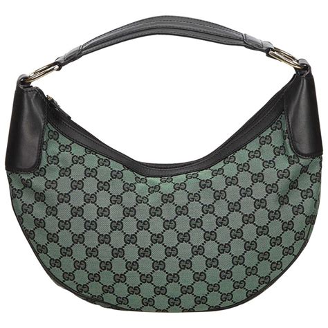 gucci monogram green black hobo|Gucci guccissima hobo bag.